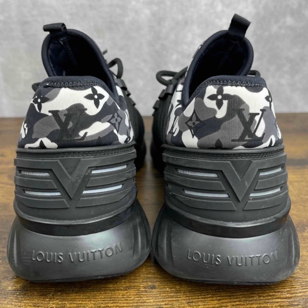 Louis Vuitton LV Fastlane Black Camo Size 9 UK / 10 US 1A3V1Y Designer Gym Shoes - Picture 7 of 9